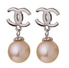 Elegant Stil AAA Grad natural roz de apă dulce Pearl 925 Sterling Silver Prezon cercei