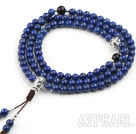 Natural Lapis Prayer/ Rosary Bracelet with Sterling Silver Accessory ( can also be necklace )