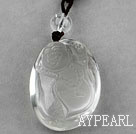 Natural Clear Crystal Laughing Buddha riipus kaulakoru Black Thread