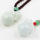 Природные Jade Лев Форма ожерелье (Style влюбленных)