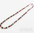4-6mm Round Natural Tourmaline Graduated Beaded Necklace