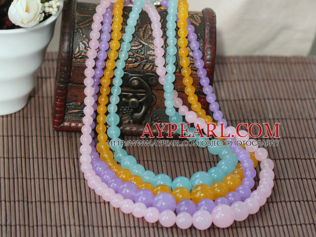 Natural Candy Color Beckite Tower Shape pärlstav halsband