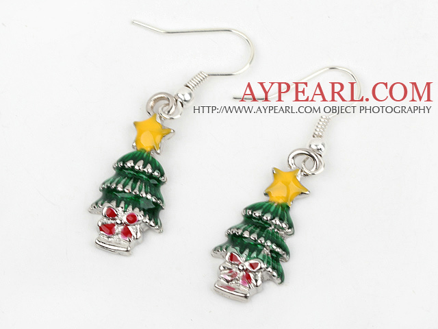 Fashion Style promo de Noël / Noël Boucles d'oreilles Forme d'arbre de Charme