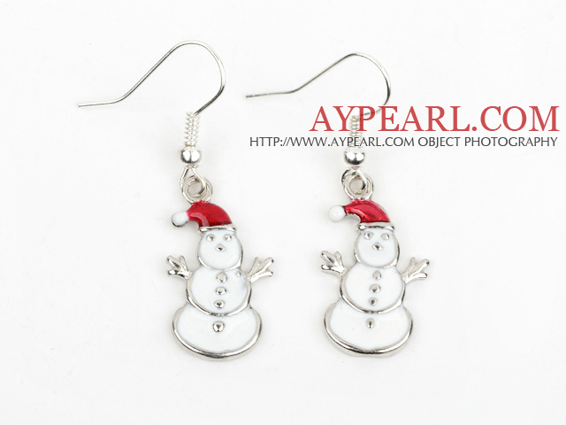 Fashion Style σχήμα χιονάνθρωπος Χριστούγεννα / Christmas Σκουλαρίκια