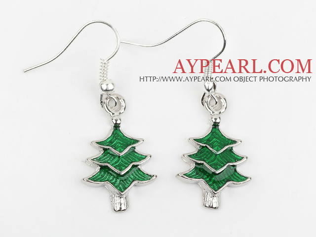 Fashion Style Xmas/ Christmas Tree Shape Charm Earrings