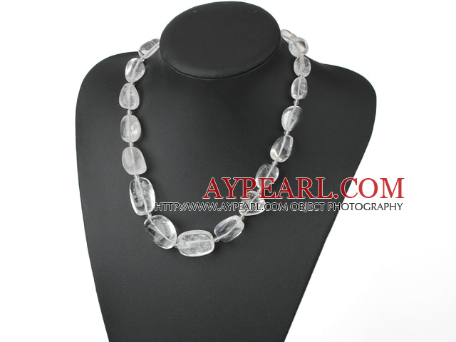 Big Style Clear Crystal Graduated Necklace