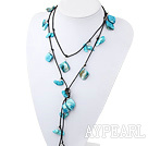 blue pearl shell necklace