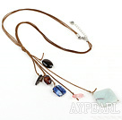 multi color stone necklace