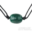 Faceted  Green Agate Necklace