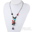 colored multi-stone necklace