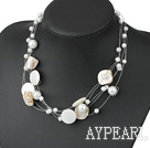 acrylic pearl shell necklace