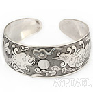 Fashion Style Carved Dragon Pattern Bold Adjustable Metal Bangle Bracelet