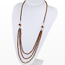 fashion long style Czech crystal necklace