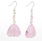 austrian pink crystal colored glaze earrings