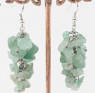 Favorite Chipped Aventurine Loops Link Dangle Earrings With Fish Hook