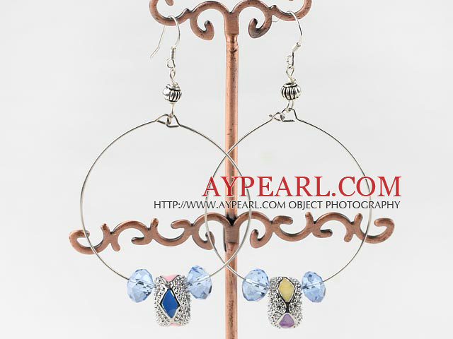 Large-diameter circle fashion charm earrings