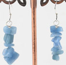 Fashion Layer Style Kyanite Chipped Dangle Earrigns With Fish Hook