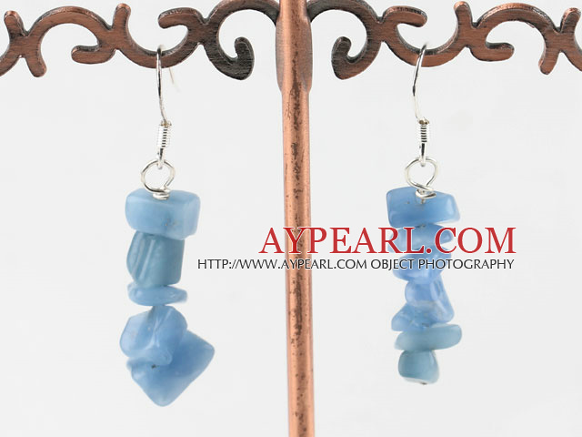 Fashion Layer Style Kyanite Chipped Dangle Earrigns With Fish Hook