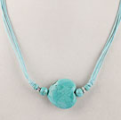 lovely 17.7inches heart turquoise nekclace with extendable chain
