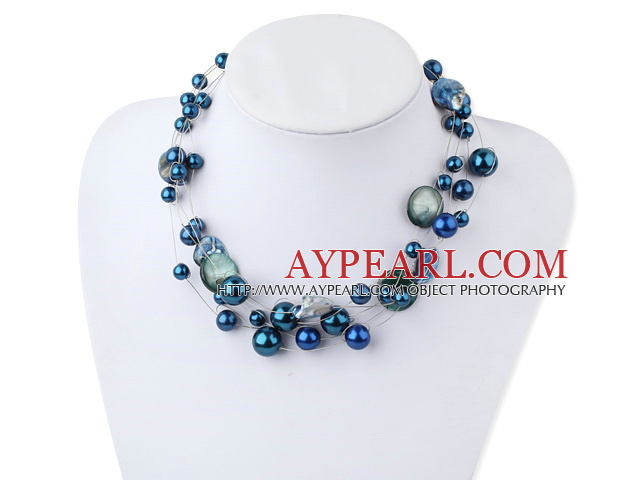 acrylic pearl shell necklace