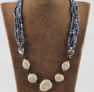 19.7 inches fashion style pearl and white coral necklace