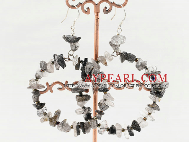black rutilated quartz earrings rutilated quartz