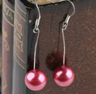 Dangle Style Purple Red Shell beads Earrings