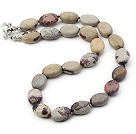 17.5 inches 14*18mm plum stone necklace with toggle clasp