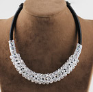 popular style 16.9 inches clear crystal beaded necklace 
