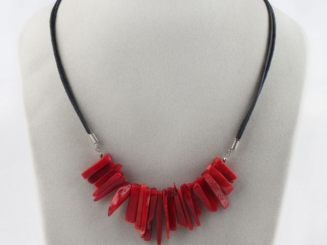 Simple Style Branch Shape Red Coral Necklace