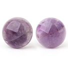 Classic Design Round Amethyst Studs Earrings