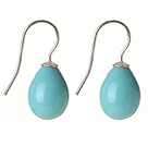 Classic Design Drop Shape Blue Turquoise Color Seashell Beads Earrings