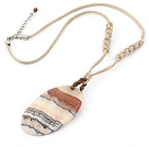 cloud stone pendant necklace with extendable chain