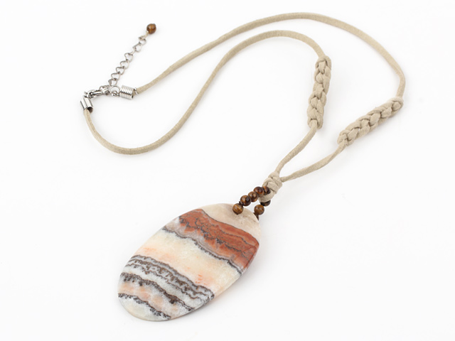 cloud stone pendant necklace with extendable chain