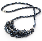 Assorted Black Crystal Necklace with Magnetic Clasp