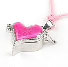 lovely pink make a wish box necklace