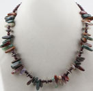 Garnet and Small Branch Shape Indian Agate Necklace