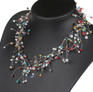 Fancy Style Assorted Multi Color Crystal Necklace
