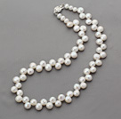 Single Strand 7-8mm White Mabe Freshwater Pearl Necklace