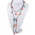 55 inches dyed pearl shell long style necklace