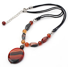 18 inches natural fantastic agate necklace with lobster clasp