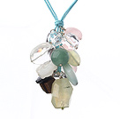 19.5 inches multi stone necklace