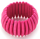 Classic Design Long Spike Shape Hot Pink Turquoise Stretch Bangle Bracelet