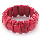 Classic Design Eye Shape Red Turquoise Stretch Bangle Bracelet