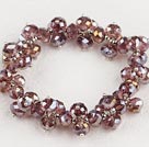 Lovely 8Mm Wine Red Cluster Czech Crystal Elastic Stretch Bracelet Bangle