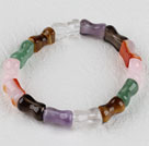 assorted multi stone elastic bangle bracelet