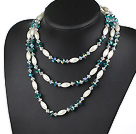 55 inches arylic and crystal long style necklace