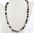 Classic Design 10mm Round Eye Agate Beaded Necklace