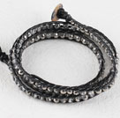 23.6 inches manmade crystal wrapped nylon bracelet