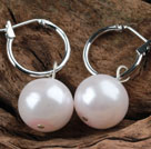 Simple Style White Color Seashell Earrings